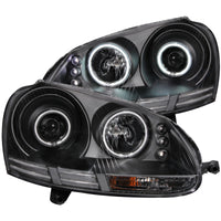 Thumbnail for ANZO 2006-2009 Volkswagen Rabbit Projector Headlights w/ Halo Black (CCFL)