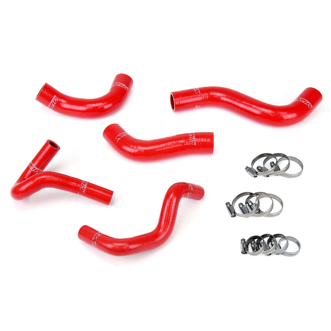 HPS Reinforced Red Silicone Radiator + Heater Hose Kit Coolant for Mazda 90-93 Miata 1.6L