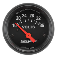 Thumbnail for Autometer Z-Series 2-1/16in 16-36 Volts Electric Voltmeter Gauge