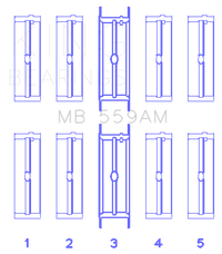 Thumbnail for King Ford 330/352/360/390/410/428 Engine (Size 040) Main Bearing Set