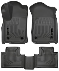 Thumbnail for Husky Liners 16-22 Dodge Durango Weatherbeater Black Front & 2nd Seat Floor Liners