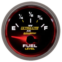 Thumbnail for Autometer Ultra-Lite II 2-1/16in 0 OHMS Empty / 90 OHMS Full Electronic Fuel Level Gauge