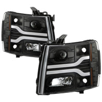 Thumbnail for Spyder Chevy Silverado 1500 07-13/2500HD/3500HD 07-14 LED Black PRO-YD-CS07V3PL-BK