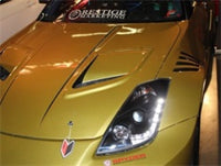 Thumbnail for Spyder Nissan 350Z 03-05 Projector Headlights Halogen Model Only - DRL Black PRO-YD-N350Z02-DRL-BK