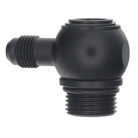 Thumbnail for DeatschWerks 10AN ORB Male to 6AN Male Flare Low Profile 90-Degree Swivel - Anodized Matte Black