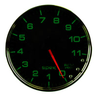 Thumbnail for Autometer Spek-Pro Gauge Tachometer 5in 11K Rpm W/Shift Light & Peak Mem Black/Chrome