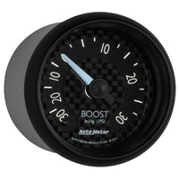 Thumbnail for Autometer GT Series 52mm Mechanical 30 In Hg/30 psi Vacuum/Boost Gauge