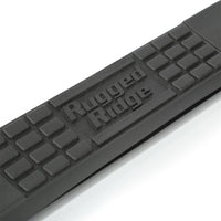 Thumbnail for Rugged Ridge 3-In Round Side Steps Black 07-18 2-Door Jeep Wrangler