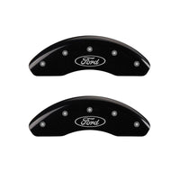 Thumbnail for MGP 4 Caliper Covers Engraved Front Mustang Engraved Rear SN95/GT Black finish silver ch
