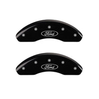 Thumbnail for MGP 4 Caliper Covers Engraved Front Mustang Engraved Rear SN95/GT Black finish silver ch