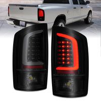 Thumbnail for ANZO 2002-2006 Dodge  Ram 1500 LED Tail Lights w/ Light Bar Black Housing Smoke Lens