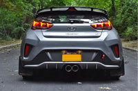 Thumbnail for Rally Armor 19-21 Hyundai Veloster Turbo/2.0/R-Spec Black UR Mud Flap w/Red Logo