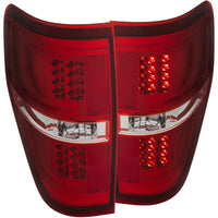 Thumbnail for ANZO 2009-2013 Ford F-150 LED Taillights Red/Clear