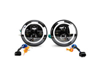 Thumbnail for DV8 Offroad 07-18 Jeep Wrangler JK LED Projector Headlights w/ Angel Eyes