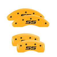 Thumbnail for MGP 4 Caliper Covers Engraved Front & Rear Monte Carlo SS Yellow Finish Black Char 2002 Chevy Impala