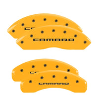 Thumbnail for MGP 4 Caliper Covers Engraved Front & Rear Gen 5/Camaro Yellow finish black ch