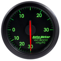 Thumbnail for Autometer Airdrive 2-1/6in Boost/Vac Gauge 30in HG/30 PSI - Black