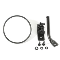 Thumbnail for Rugged Ridge 97-18 Jeep Wrangler Textured Black Round Stubby Trail Mirror