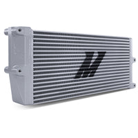 Thumbnail for Mishimoto Heavy-Duty Oil Cooler - 17in. Opposite-Side Outlets - Silver
