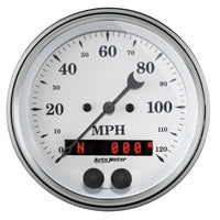 Thumbnail for AutoMeter Gauge Speedometer 3-3/8in. 120MPH Gps Old Tyme White