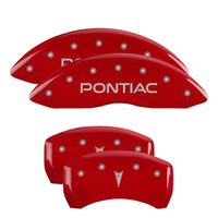 Thumbnail for MGP 4 Caliper Covers Engraved Front Pontiac Engraved Rear Arrow Red finish silver ch