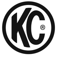 Thumbnail for KC HiLiTES 5in. Round ABS Stone Guard for Apollo Lights (Single) - Black w/White KC Logo
