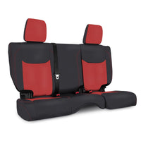 Thumbnail for PRP 13-18 Jeep Wrangler JKU Rear Seat Cover/4 door - Black/Red