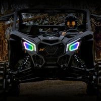 Thumbnail for Oracle 17-21 Can-Am Maverick X3 Dynamic RGB+W Headlight Halo Kit - ColorSHIFT - Dynamic SEE WARRANTY