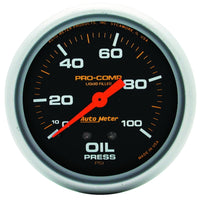 Thumbnail for Autometer Liquid Filled Mechanical 66.7mm 0-100 PSI Oil Pressure Gauge