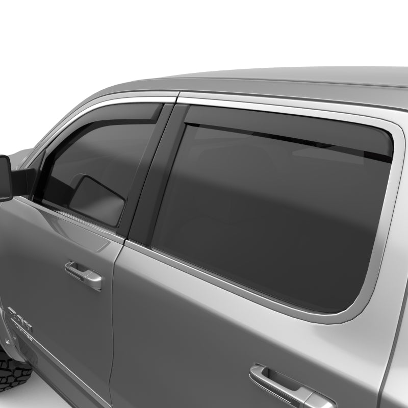 EGR 19-23 Ram 1500 In-Channel Window Visors Front/Rear Set Matte Black Extended Cab