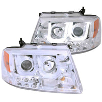 Thumbnail for ANZO 2004-2008 Ford F-150 Projector Headlights w/ U-Bar Chrome