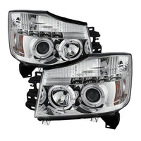 Thumbnail for Spyder Nissan Titan 04-14/Armada 04-07 Projector Headlights LED Halo LED Chrm PRO-YD-NTI04-HL-C