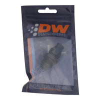 Thumbnail for DeatschWerks 8AN Male Flare to 5/16in Hardline Compression Adapter - Anodized Matte Black