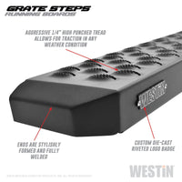 Thumbnail for Westin Grate Steps Running Boards 79 in - Textured Black