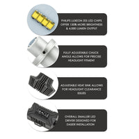 Thumbnail for Oracle 9012 4000 Lumen LED Headlight Bulbs (Pair) - 6000K SEE WARRANTY
