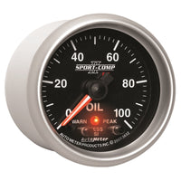 Thumbnail for Autometer Sport-Comp II 52.4mm 0-100 PSI Oil Pressure Peak & Warn w/ Electronic Control Gauge