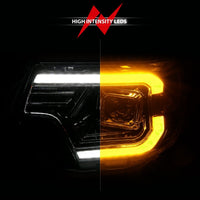 Thumbnail for ANZO 12-15 Toyota Tacoma Projector Headlights - w/ Light Bar Switchback Chrome Housing