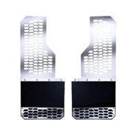 Thumbnail for Putco 2020 Chevy Silv/Sierra HD Dually (Rear) - Set of 2 Mud Skins - Polished SS w/ Hex Shield