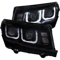 Thumbnail for ANZO 2014-2015 Chevrolet Camaro Projector Headlights w/ U-Bar Black