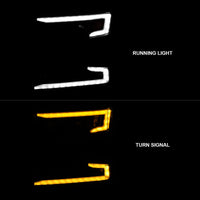 Thumbnail for ANZO 19-22 Chevrolet Silverado 1500 LED Proj HL w/Lgt Bar SwBk Seq. Blk w/In. Light - Driver Side ON