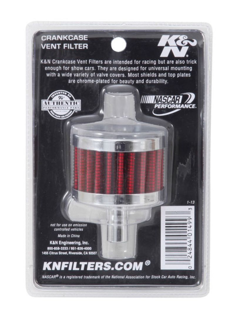 K&N Chrome Crankcase Vent Filter