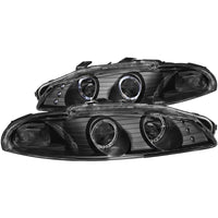 Thumbnail for ANZO 1997-1999 Mitsubishi Eclipse Projector Headlights w/ Halo Black G2