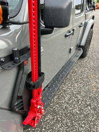 Thumbnail for Go Rhino 18-24 Jeep Wrangler JL/JLU/JT Front Fender Jack Mount for Hi-Lift Jack - Tex. Blk