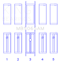 Thumbnail for King Chrysler/Mitsubishi 122ci 2.0L (Size 0.25) Main Bearing Set