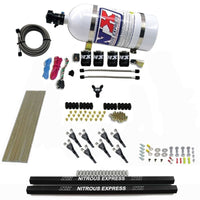 Thumbnail for Nitrous Express Pro-Shk/Gas 4 Solenoids Nitrous Kit (200-600HP) w/Rails and 10lb Bottle