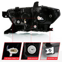 Thumbnail for ANZO 2016-2018 Toyota Tacoma LED Projector Headlights Plank Style Black w/ Amber