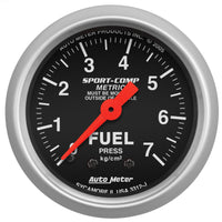 Thumbnail for Autometer Sport-Comp 52mm METRIC Fuel Pressure Mechanical Gauge