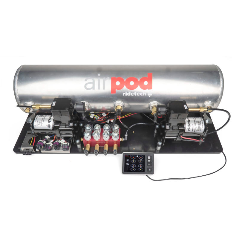 Ridetech RidePro E5 Air Ride Suspension Control System 5 Gallon Dual Compressor AirPod 1/4in Valves