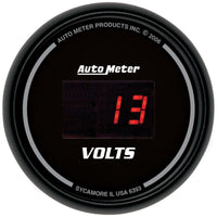 Thumbnail for Autometer Black 52.4mm 8-18 Volts Digital Voltmeter Gauge