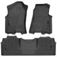 Thumbnail for Husky Liners 19-21 RAM 2500/3500 Mega Cab Weatherbeater Front and 2nd Seat Floor Liners - Black
